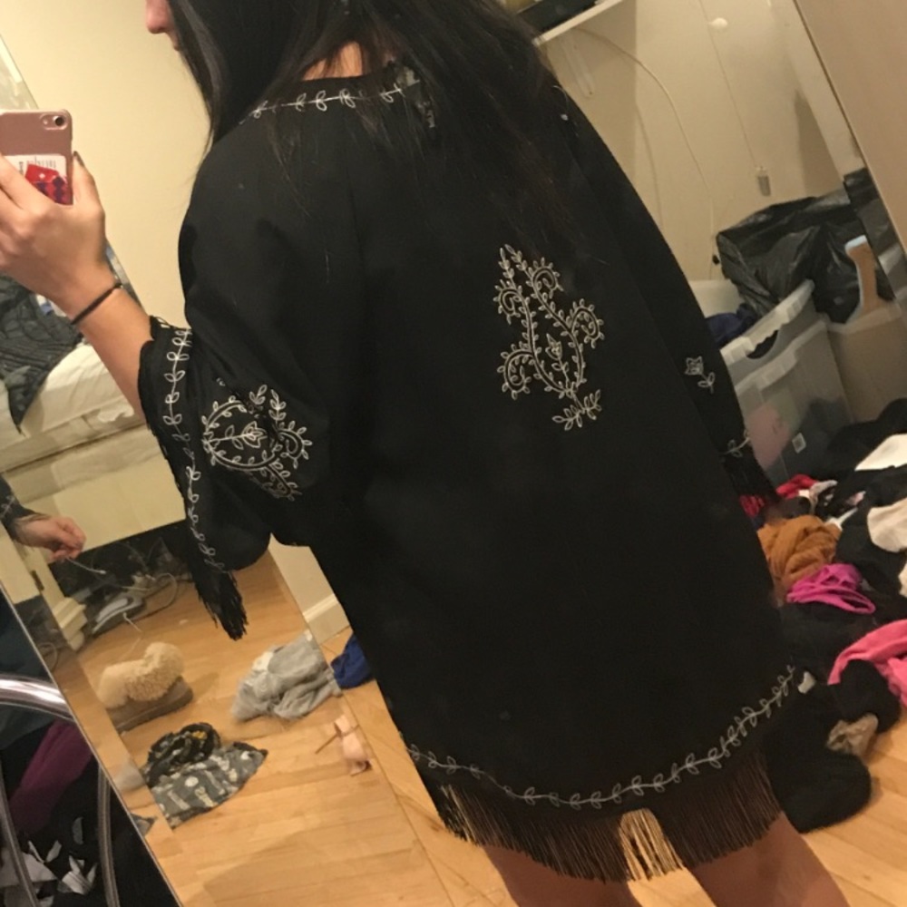 Black cardigan